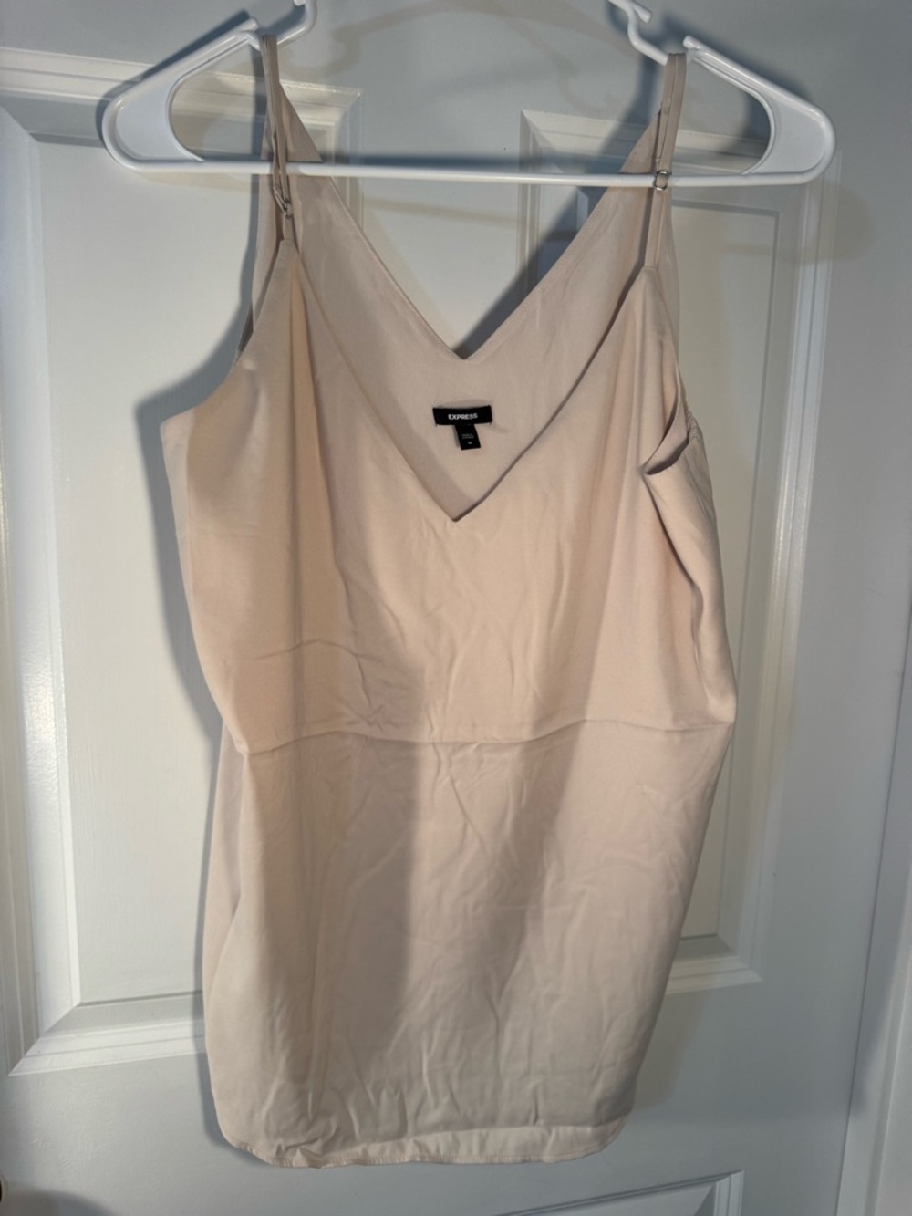 Express Neutral Tan Cream V-Neck Spaghetti Strap Cami